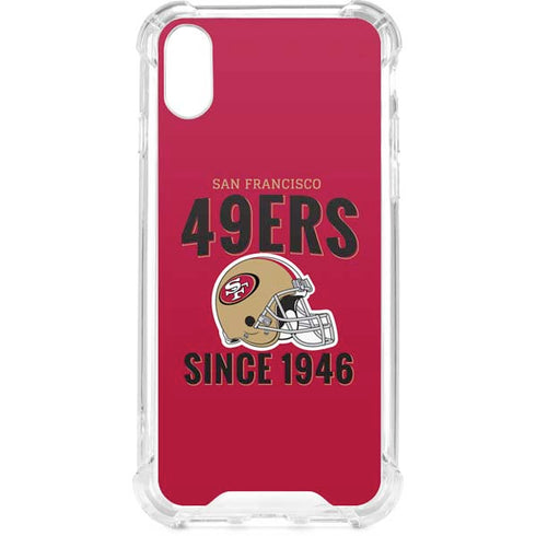 NFL San Francisco 49ers Helmet iPhone XS Clear Case