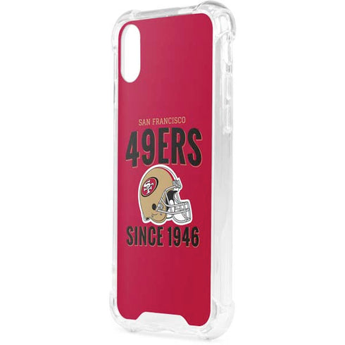 NFL San Francisco 49ers Helmet iPhone XS Clear Case