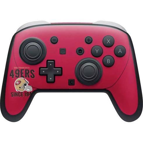 NFL San Francisco 49ers Helmet Nintendo Switch 2 (2025) Pro Controller Skin