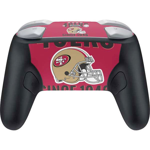 NFL San Francisco 49ers Helmet Nintendo Switch 2 (2025) Pro Controller Skin