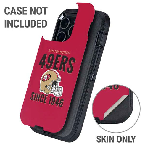 NFL San Francisco 49ers Helmet Otterbox Defender iPhone Skin