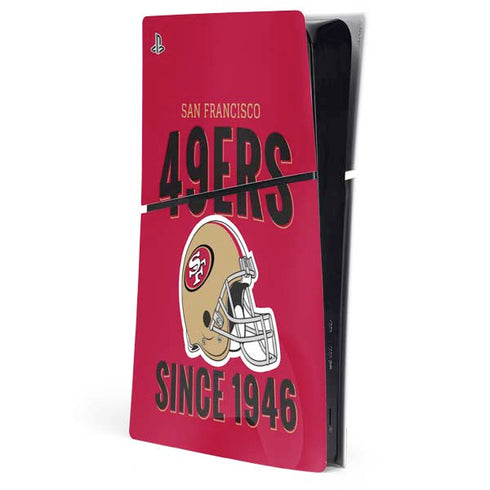 NFL San Francisco 49ers Helmet PS5 Slim Digital Edition Console Skin
