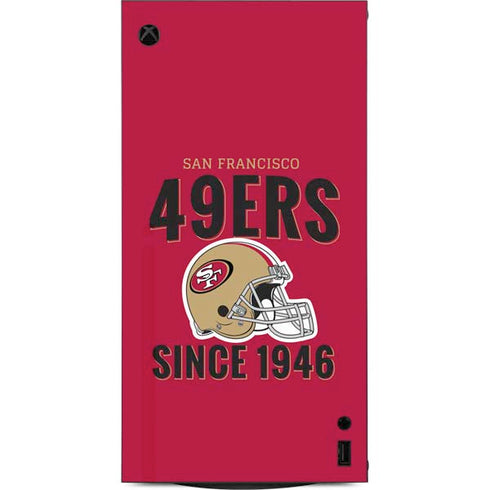 NFL San Francisco 49ers Helmet XBox Series X Digital Edition Console Skin
