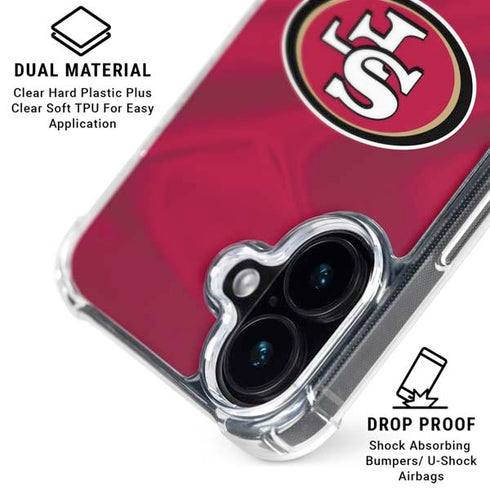 NFL San Francisco 49ers iPhone 16 Clear Case
