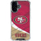 NFL San Francisco 49ers iPhone 16 Plus Clear Case