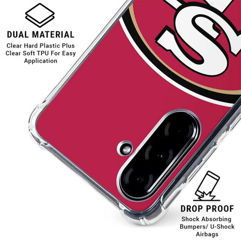 NFL San Francisco 49ers Large Logo Galaxy A36 5G Clear Case