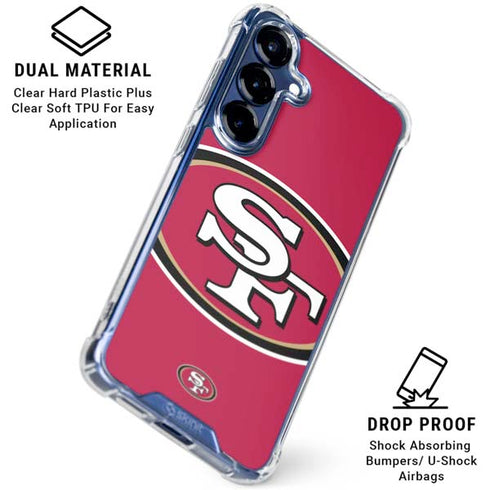 NFL San Francisco 49ers Large Logo Galaxy S25 Plus Clear Case