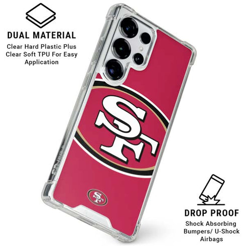 NFL San Francisco 49ers Large Logo Galaxy S25 Ultra Clear Case