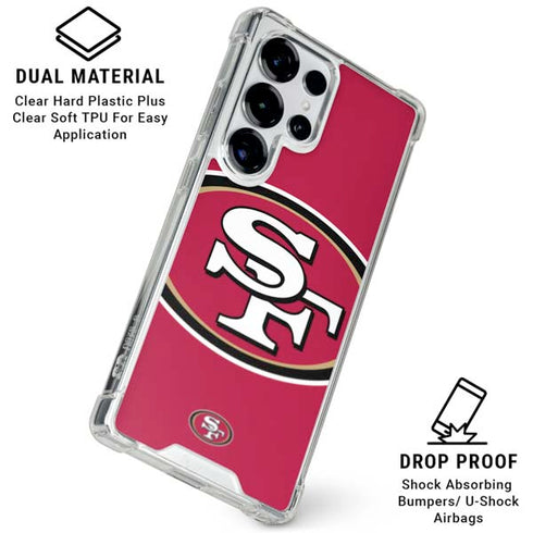 NFL San Francisco 49ers Large Logo Galaxy S26 Ultra Clear Case