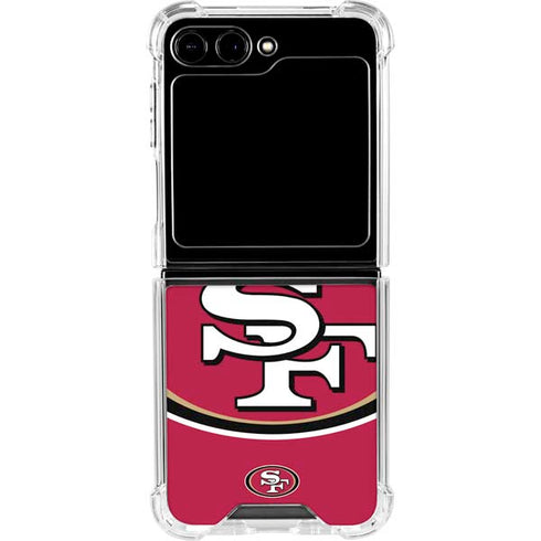 NFL San Francisco 49ers Large Logo Galaxy Z Flip6 Clear Case