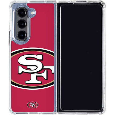 NFL San Francisco 49ers Large Logo Galaxy Z Fold5 5G Clear Case