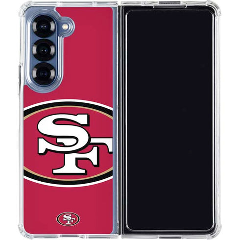 NFL San Francisco 49ers Large Logo Galaxy Z Fold6 Clear Case