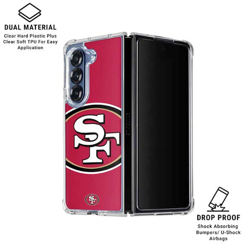 NFL San Francisco 49ers Large Logo Galaxy Z Fold7 Clear Case