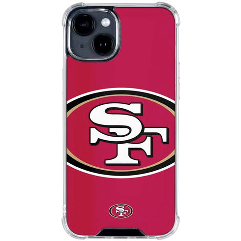 NFL San Francisco 49ers Large Logo iPhone 15 Clear Case