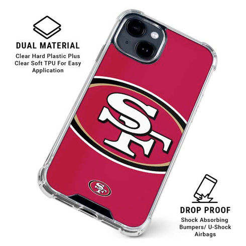 NFL San Francisco 49ers Large Logo iPhone 15 Clear Case