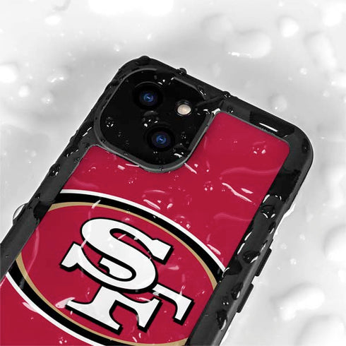 NFL San Francisco 49ers Large Logo iPhone 15 Plus Waterproof Case