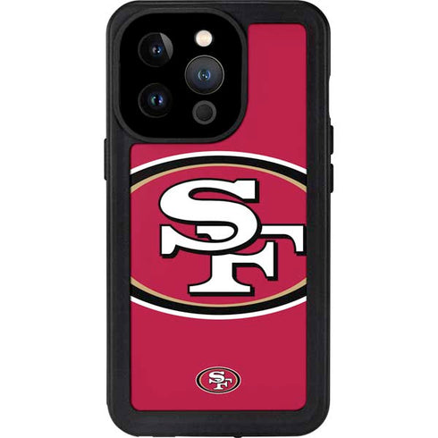 NFL San Francisco 49ers Large Logo iPhone 15 Pro Waterproof Case