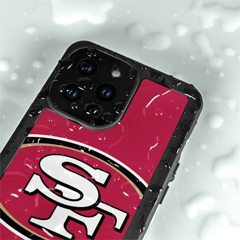 NFL San Francisco 49ers Large Logo iPhone 15 Pro Waterproof Case