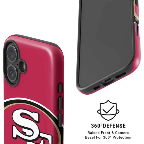 NFL San Francisco 49ers Large Logo iPhone 16 Magsafe Impact Case