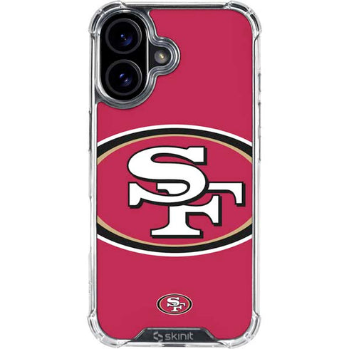 NFL San Francisco 49ers Large Logo iPhone 16 Plus Clear Case