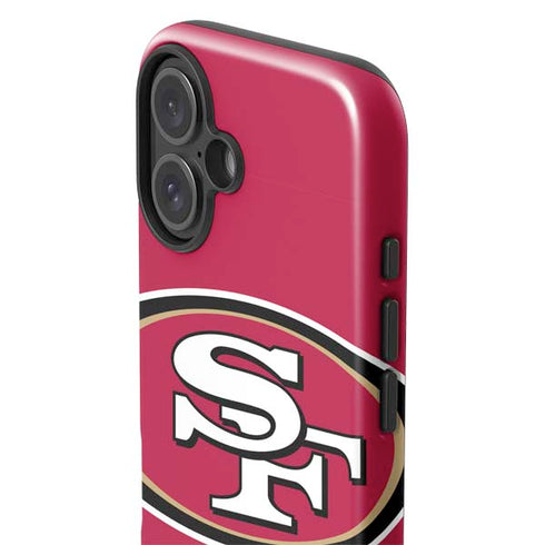 NFL San Francisco 49ers Large Logo iPhone 16 Plus Impact Case