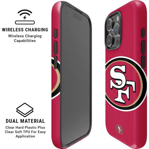 NFL San Francisco 49ers Large Logo iPhone 16 Pro Magsafe Impact Case