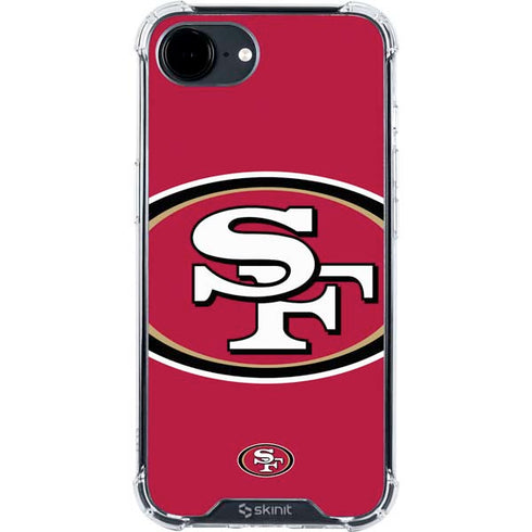 NFL San Francisco 49ers Large Logo iPhone 16e Clear Case