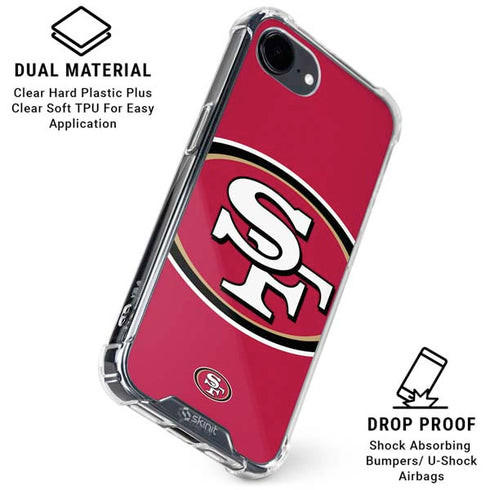 NFL San Francisco 49ers Large Logo iPhone 16e Clear Case