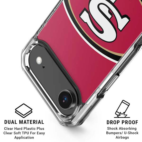 NFL San Francisco 49ers Large Logo iPhone 17 Air Clear Case