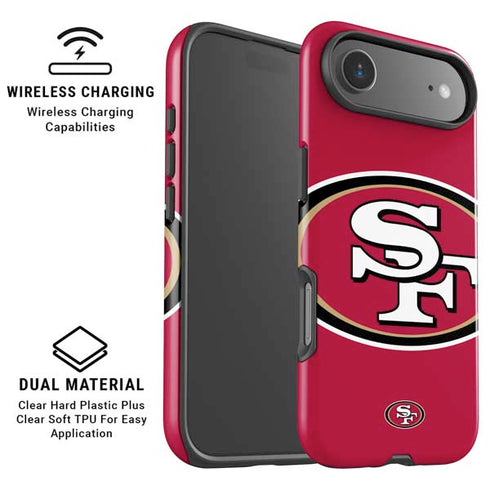 NFL San Francisco 49ers Large Logo iPhone 17 Air Magsafe Impact Case
