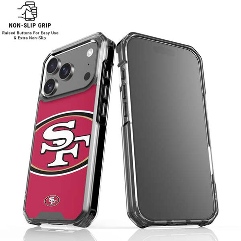 NFL San Francisco 49ers Large Logo iPhone 17 Pro Clear Case
