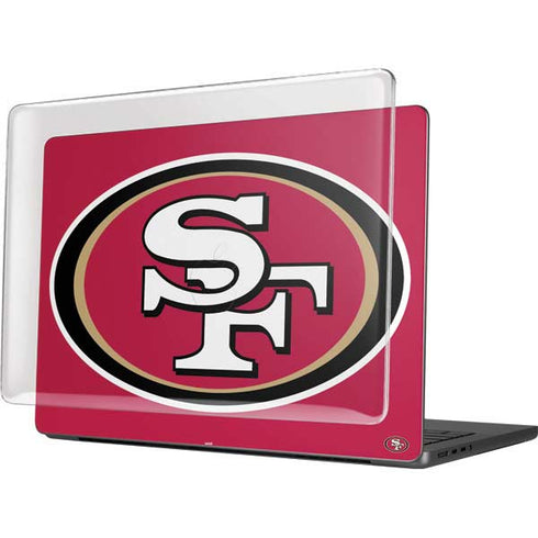 NFL San Francisco 49ers Large Logo MacBook Pro 14in (2021-24) Case plus Skin