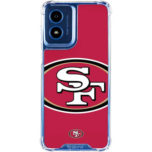 NFL San Francisco 49ers Large Logo Moto G 5G (2024) Clear Case