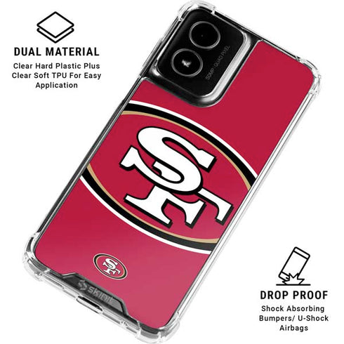 NFL San Francisco 49ers Large Logo Moto G Power 5G (2024) Clear Case