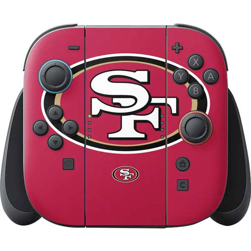 NFL San Francisco 49ers Large Logo Nintendo Switch 2 (2025) Joy-Con Controller Skin