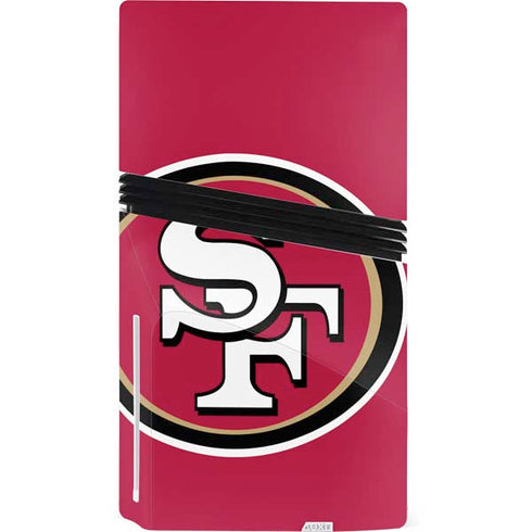 NFL San Francisco 49ers Large Logo PS5 Pro Disk Console Skin