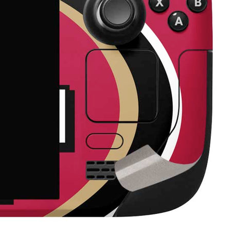 NFL San Francisco 49ers Large Logo Steam Deck Handheld Gaming Computer OLED Skin
