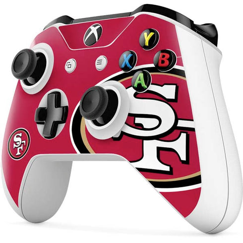 NFL San Francisco 49ers Large Logo Xbox One S All-Digital Edition Bundle Skin