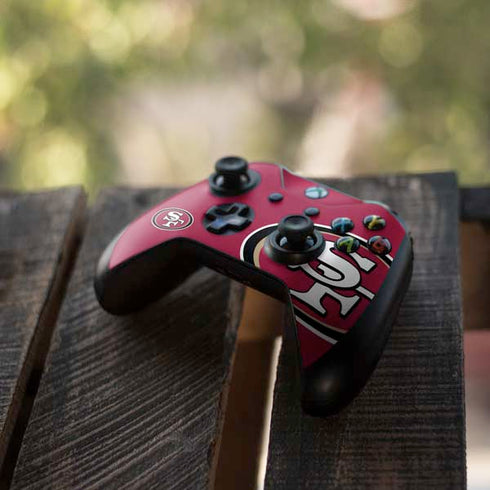 NFL San Francisco 49ers Large Logo Xbox One S All-Digital Edition Bundle Skin