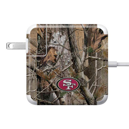NFL San Francisco 49ers Realtree AP Camo 85W Power Adapter (15 and 17 inch MacBook Pro Charger) Skin
