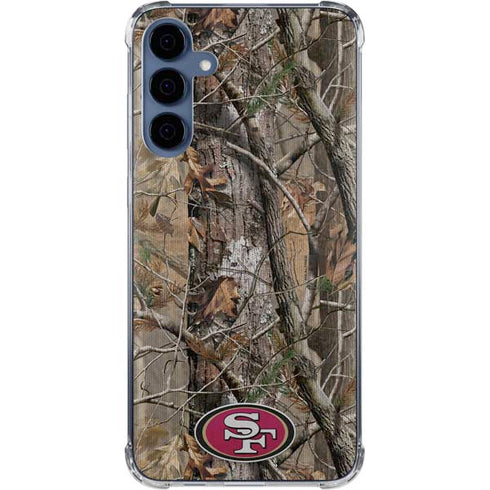 NFL San Francisco 49ers Realtree AP Camo Galaxy A35 5G Clear Case