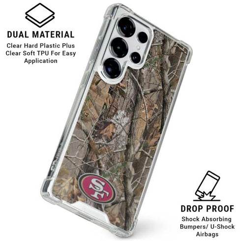 NFL San Francisco 49ers Realtree AP Camo Galaxy S25 Ultra Clear Case