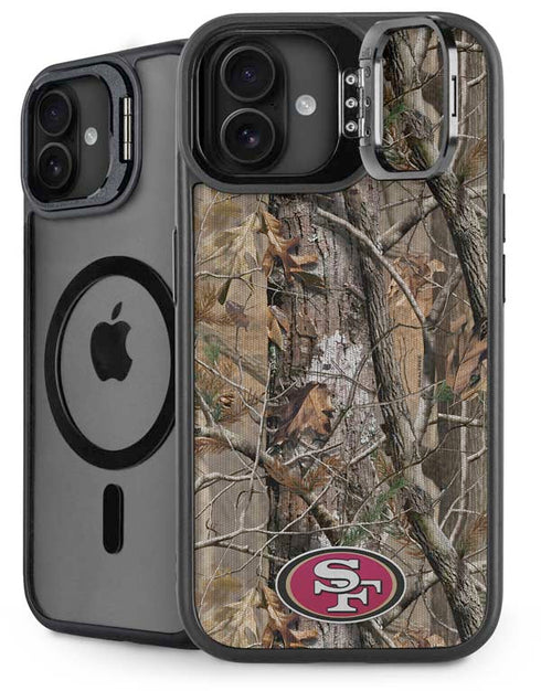 NFL San Francisco 49ers Realtree AP Camo iPhone 16 Plus Kickstand Case