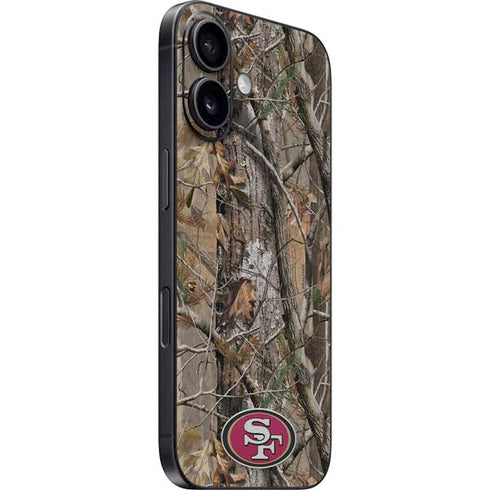 NFL San Francisco 49ers Realtree AP Camo iPhone 16 Plus Skin