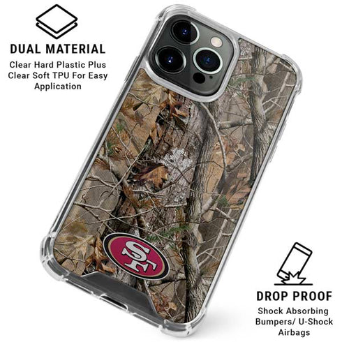 NFL San Francisco 49ers Realtree AP Camo iPhone 16 Pro Max Clear Case