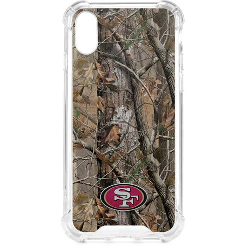 NFL San Francisco 49ers Realtree AP Camo iPhone XS Clear Case