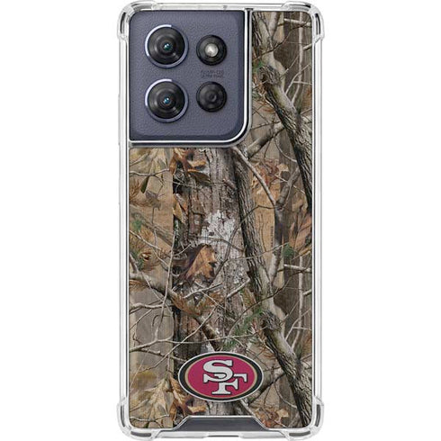 NFL San Francisco 49ers Realtree AP Camo Moto G 5G (2025) Clear Case