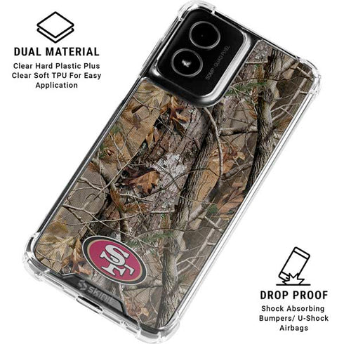 NFL San Francisco 49ers Realtree AP Camo Moto G Power 5G (2024) Clear Case