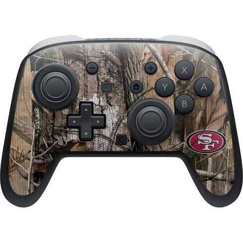 NFL San Francisco 49ers Realtree AP Camo Nintendo Switch 2 (2025) Pro Controller Skin