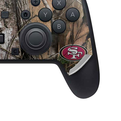 NFL San Francisco 49ers Realtree AP Camo Nintendo Switch 2 (2025) Pro Controller Skin